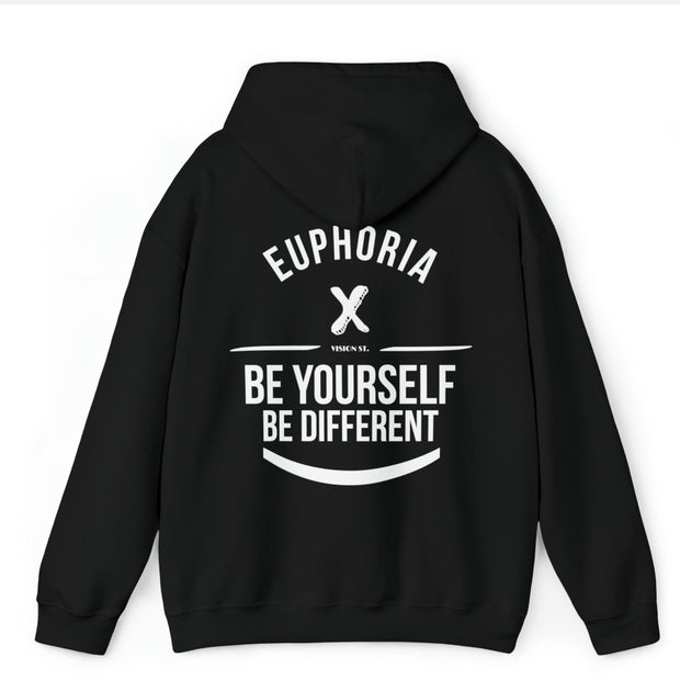 European And American Printing Euphoria Signature Velvet Padded Hooded Sweatshirt - Jella Jelly