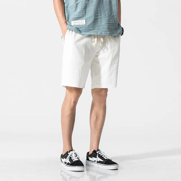 Men's Cotton Linen Casual Shorts: Summer Comfort with Streetwear Style - Jella Jelly