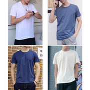 Men's Summer Ice Silk Crew Neck T-Shirt: Soft Fitness Tops - Jella Jelly
