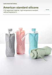 Foldable Silicone Water Bottle Leakproof, Portable, Ideal for Travel, Sports - Jella Jelly