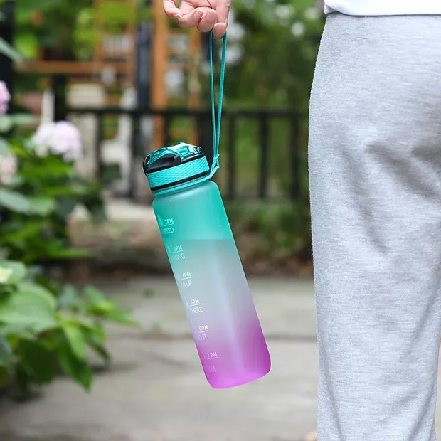 1 Liter Water Bottle Motivational Sport Water Bottle Leakproof Bottles Drinking Outdoor Travel Gym Fitness Jugs For Kitchen Cups - Jella Jelly