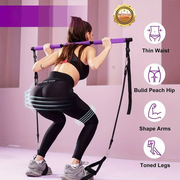 Ultimate Pilates Bar Set for Full-Body Fitness | Jellajelly.com - Jella Jelly