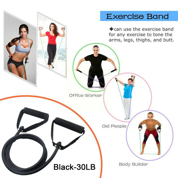 5-Level Resistance Bands - Home Workouts, Yoga, Pilates, and Strength Training | Jellajelly.com - Jella Jelly
