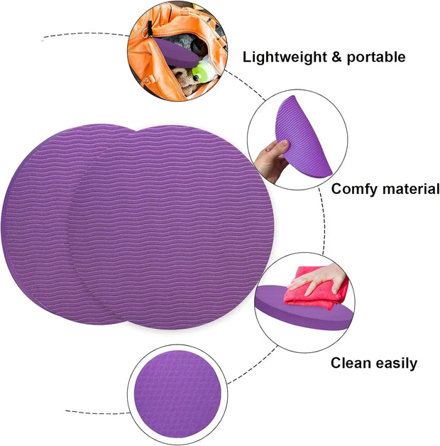 Portable Round Knee Pad: Non-Slip Support for Yoga and Fitness - Jella Jelly