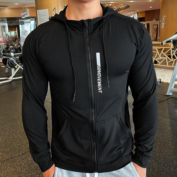 Men's Quick Dry Sports Hoodies: Versatile Fitness Jackets for Outdoor Workouts and Casual Wear - Jella Jelly