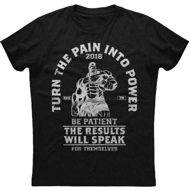Turn Pain into Power: Men's Gym Motivational T-Shirt - Jella Jelly