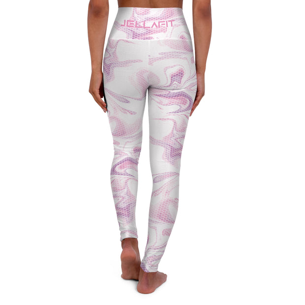 Pink Marble Yoga Leggings - Jella Jelly