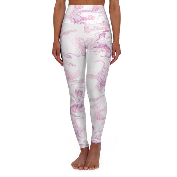 Pink Marble Yoga Leggings - Jella Jelly