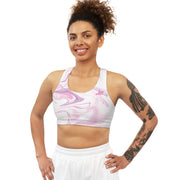 Pink Marble Sports Bra - Jella Jelly