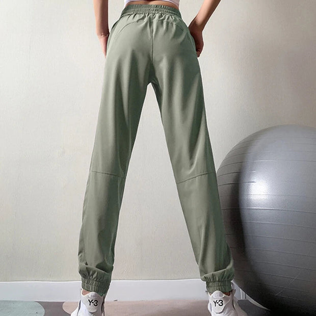 Fitness Sports Pants Women Elastic Band Waist/Foot Quick Dry Loose Cycling Running Yoga Pants Female Streetwear Pantalon Femme - Jella Jelly