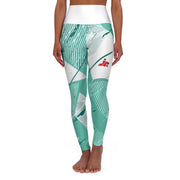 High Waisted Yoga Leggings (AOP) - Jella Jelly