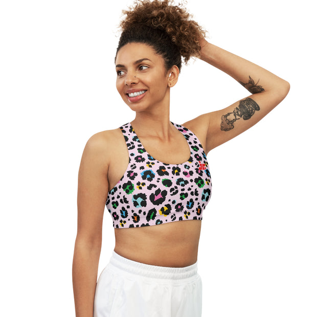 Pink Cheetah Sports Bra - Jella Jelly