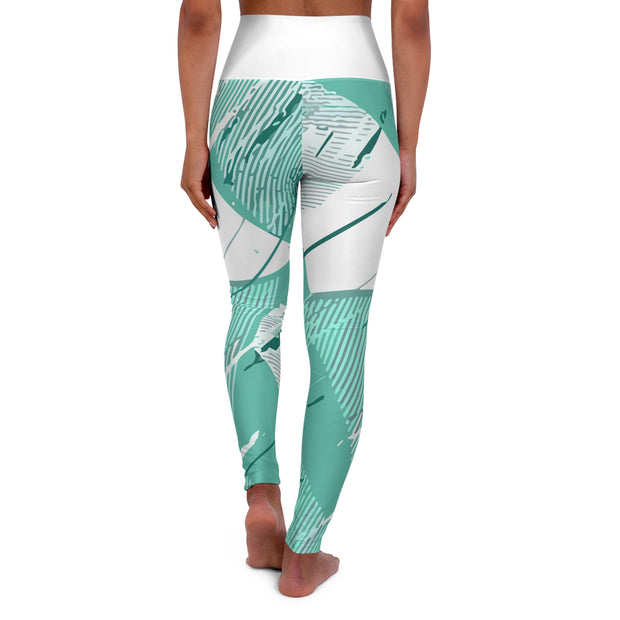 High Waisted Yoga Leggings (AOP) - Jella Jelly