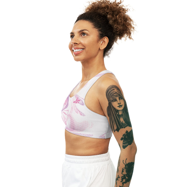 Pink Marble Sports Bra - Jella Jelly