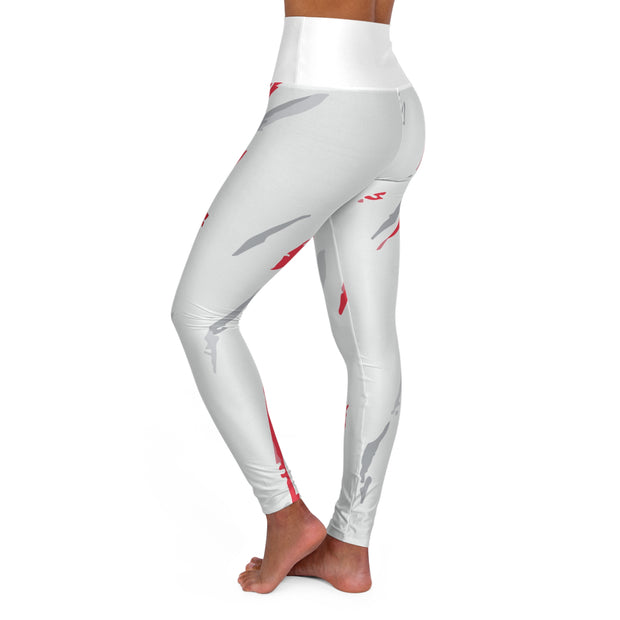 High Waisted Yoga Leggings (AOP) - Jella Jelly