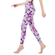 Floral Print Fitness Leggings: Elastic Gym Pants for Women - Jella Jelly