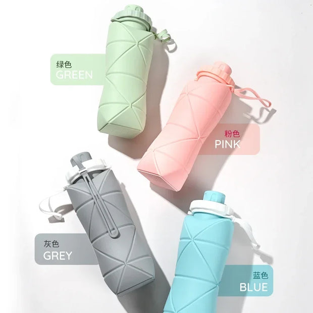 Foldable Silicone Water Bottle Leakproof, Portable, Ideal for Travel, Sports - Jella Jelly