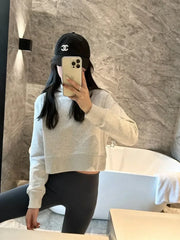 Autumn Spring Hooded Gym Wear Workout Long Sleeve Crop Tops Women Cotton Feel Hoodies Sport Fitness Running Pullover Sweatshirts - Jella Jelly