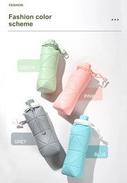 Foldable Silicone Water Bottle Leakproof, Portable, Ideal for Travel, Sports - Jella Jelly