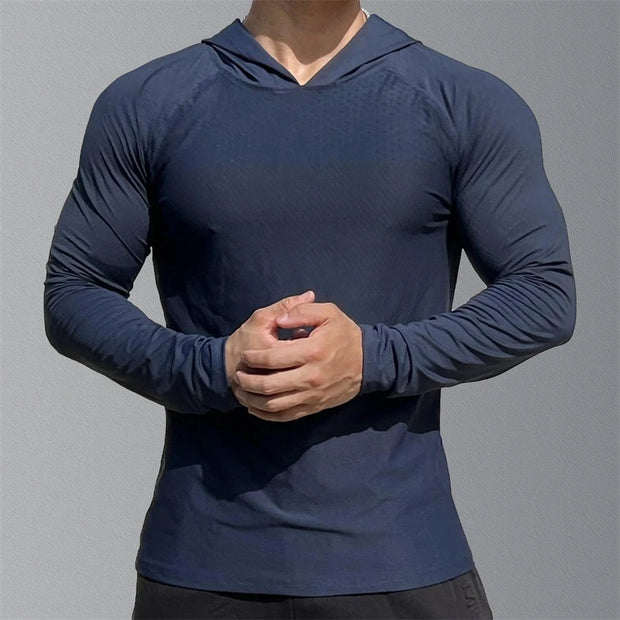 Men's Fitness Running Hoodies: Gym Joggers with Hood, Ideal for Outdoor Sports & Athletic Training - Jella Jelly