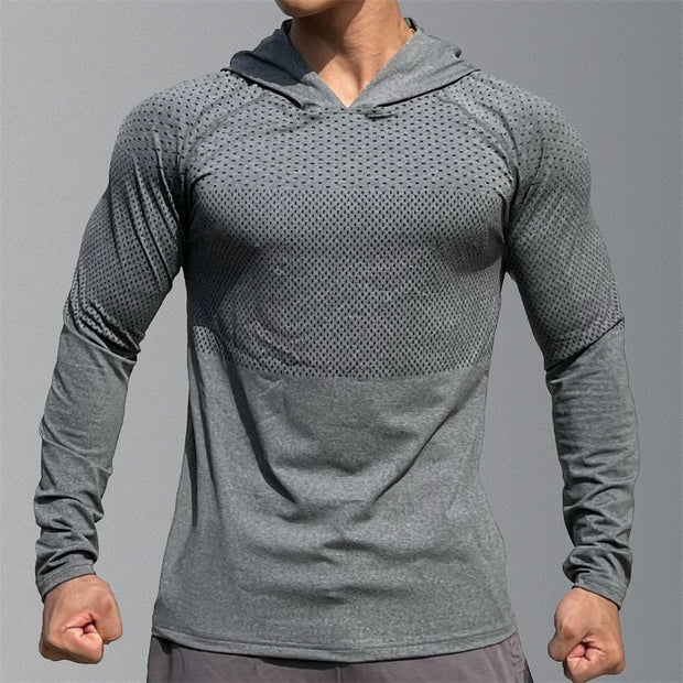 Men's Fitness Running Hoodies: Gym Joggers with Hood, Ideal for Outdoor Sports & Athletic Training - Jella Jelly