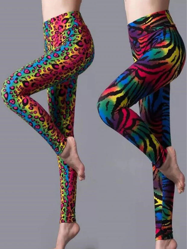 High Waist Leopard Print Leggings: Sexy Summer Fitness Wear - Jella Jelly