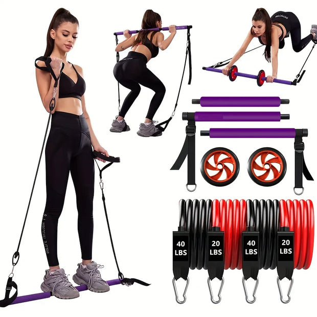 Ultimate Pilates Bar Set for Full-Body Fitness | Jellajelly.com - Jella Jelly