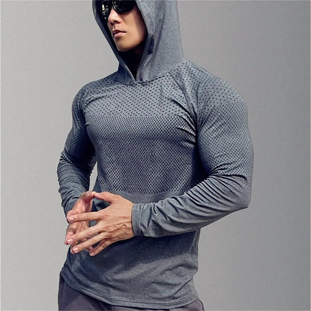 Men's Fitness Running Hoodies: Gym Joggers with Hood, Ideal for Outdoor Sports & Athletic Training - Jella Jelly