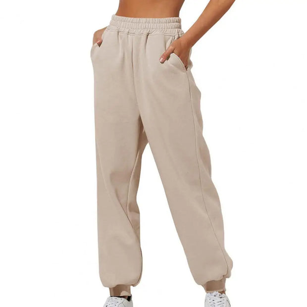 Soft Warm Women's Sweatpants: High Elastic Waist, Ankle-banded, Casual Loose Fit - Jella Jelly